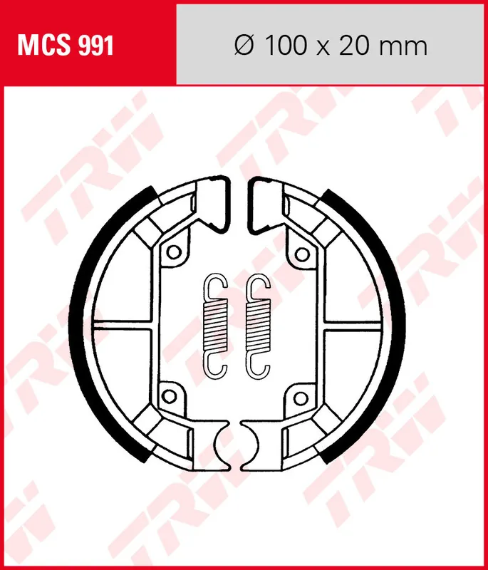 Direktkauf Piaggio TPH 125 Typhoon, Bj. 93-95, TEC, Bremsbeläge hinten, TRW Lucas MCS991 Bremsbacken