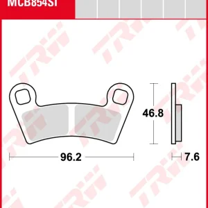 Polaris 500 Ranger HO 4x4 EFI, Bj. 09-11, Bremsbeläge hinten, TRW Lucas MCB854SI, Sinter Offroad Super-Preis