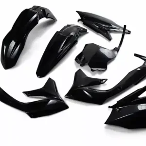 Letzte Chance UFO Plastiksatz Schwarz Kawasaki KXF 450 2016-2017