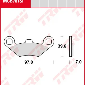 Polaris 525 Outlaw S, IRS, Bj. 07-, Bremsbeläge hinten, TRW Lucas MCB761SI, Sinter Offroad Beliebt