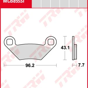Polaris 550 Sportsman, EPS, Touring EPS, Bj. 10-, Bremsbeläge hinten, TRW Lucas MCB855SI, Sinter Offroad Geprüft