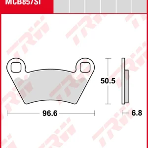 Polaris 700 Ranger XP 4x4, Bj. 06-08, Bremsbeläge hinten, TRW Lucas MCB857SI, Sinter Offroad Finale Aktion