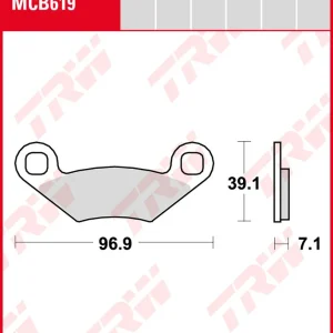 Polaris 800 Ranger RZR, S EFI, Bj. 08-, Bremsbeläge hinten, TRW Lucas MCB619, Organic Allround Preisreduziert