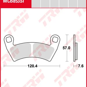 Ausverkauf Polaris 800 Ranger RZR-4, EPS, Bj. 10-, Bremsbeläge vorne, TRW Lucas MCB853SI, Sinter Offroad