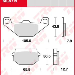 Sachs 125 Husky, Bj. 97-, Bremsbeläge vorne, TRW Lucas MCB719, Organic Allround Must-Have