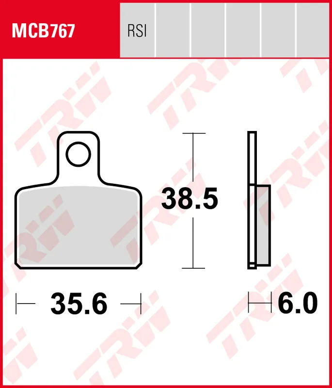Sherco 125 Trials 1.25, Bj. 06-10, Bremsbeläge hinten, TRW Lucas MCB767, Organic Allround Zertifiziert