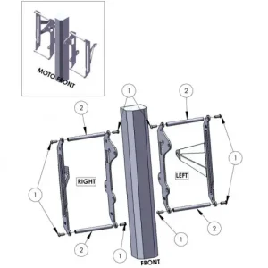 Zap Aluminium Kühlerschützer TM EN MX 250, 300 2020- Preis Gesenkt