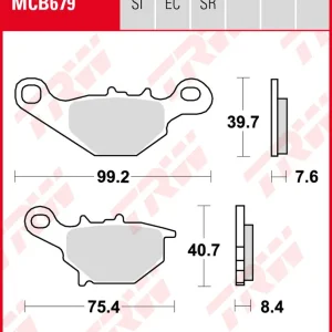 Suzuki UG 110 Hokuto, Bj. 98-02, AT, Bremsbeläge vorne, TRW Lucas MCB679, Organic Allround Angebot