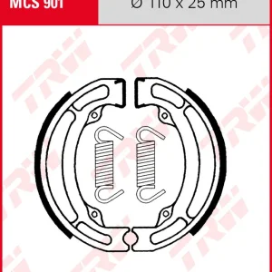 Suzuki DR-Z 125, Bj. 04-, Bremsbeläge hinten, TRW Lucas MCS901 Bremsbacken Highlight