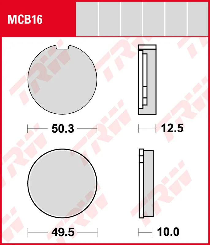 Suzuki GT 125, Bj. 74-77, GT125, TRW Lucas Bremsbeläge für VORNE, MCB16, organisch Mega-Angebot