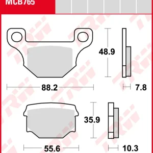 Suzuki GV 125 Z, E, Bj. 82-90, Bremsbeläge vorne, TRW Lucas MCB765, Organic Allround Echt