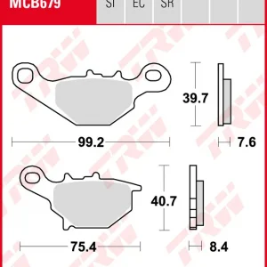 Suzuki UC 125 Epicuro, Bj. 99-01, AX, Bremsbeläge vorne, TRW Lucas MCB679, Organic Allround Neuheit