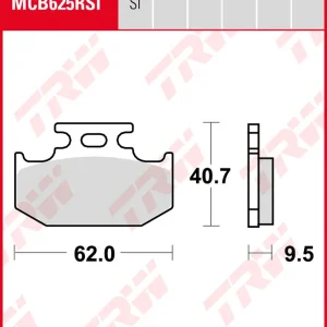 Heißes Angebot Suzuki TS 200 R, Bj. 89-, Bremsbeläge hinten, TRW Lucas MCB625SI, Sinter Offroad