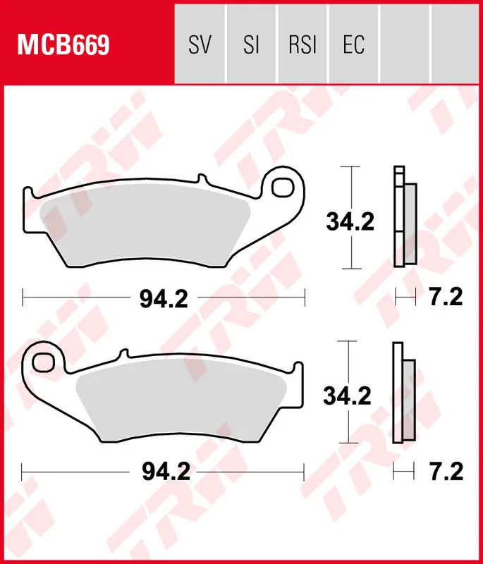 Solange Der Vorrat Reicht Suzuki DR 250 S, Bj. 95-, SJ45A, Bremsbeläge vorne, TRW Lucas MCB669, Organic Allround