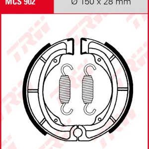 Suzuki TS 250, Bj. 71-76, TS 250, Bremsbeläge hinten, TRW Lucas MCS902 Bremsbacken Zertifiziert