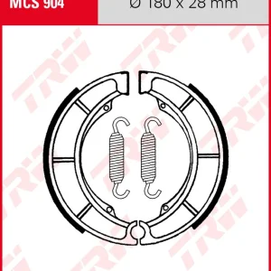 Suzuki GT 380, Bj. 73-77, GT380, Bremsbeläge hinten, TRW Lucas MCS904 Bremsbacken Angebot