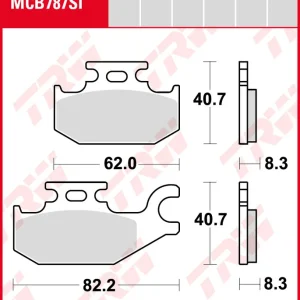Mega-Angebot Suzuki LT-F 400 King Quad, Bj. 08-10, Bremsbeläge vorne,  RECHTE Seite, TRW Lucas MCB787SI, Sinter Offroad