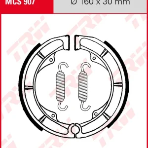 Suzuki GS 450 E, L, S,, Bj. 80-83, GS450, Bremsbeläge hinten, TRW Lucas MCS907 Bremsbacken Direktkauf