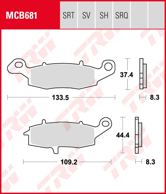 Kostenloser Rückversand Suzuki GS 500 E, Bj. 01-03, WVBK, Bremsbeläge vorne, TRW Lucas MCB681, Organic Allround