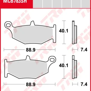 Nur Für Kurze Zeit Suzuki GSX-R 600, Bj. 08-10, WVCV, Bremsbeläge hinten, TRW Lucas MCB783SH, Sinter Street