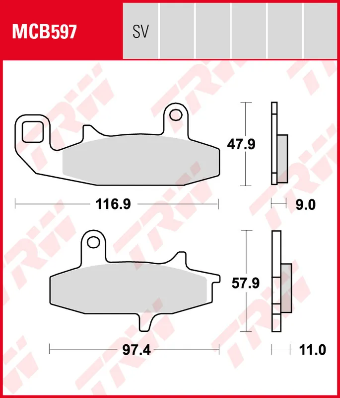 Suzuki DR 650 RE, REU, Bj. 94-95, SP45B, Bremsbeläge vorne, TRW Lucas MCB597, Organic Allround Neu