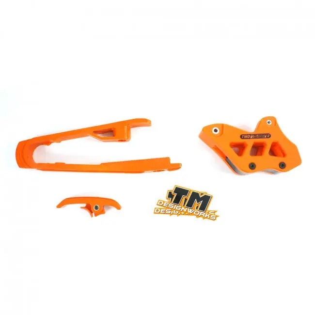 TMD Teflon Schwingenschleifer/Kettenführung Set Orange KTM SX, SXF 125, 250, 350, 450 2016- Billig