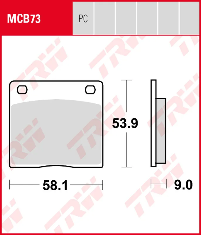 Neu Im Sortiment Suzuki GSX 750 ES, Bj. 83-87, GR72A, Bremsbeläge hinten, TRW Lucas MCB73, Organic Allround