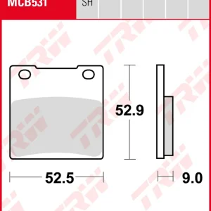 Suzuki GSX-R 750, Bj. 85-87, GR75A, Bremsbeläge hinten, TRW Lucas MCB531, Organic Allround Preisreduziert