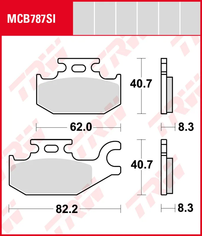 Suzuki LT-A 750 King Quad XP, Bj. 09-16, AR41P, Bremsbeläge vorne, LINKE Seite, TRW Lucas MCB787SI, Sinter Offroad Heißes Angebot