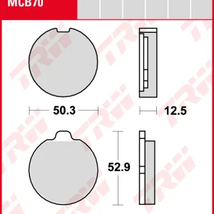 Markenware Suzuki GS 850 G, Bj. 79, GS 850, Bremsbeläge vorne, TRW Lucas MCB70, Organic Allround