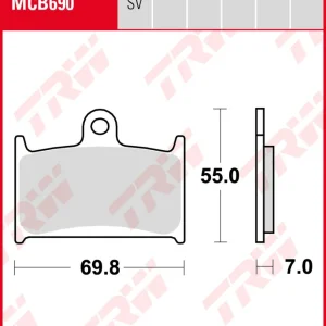 Top-Seller Suzuki RF 900 R, Bj. 94-97, GT73B, Bremsbeläge vorne, TRW Lucas MCB690, Organic Allround