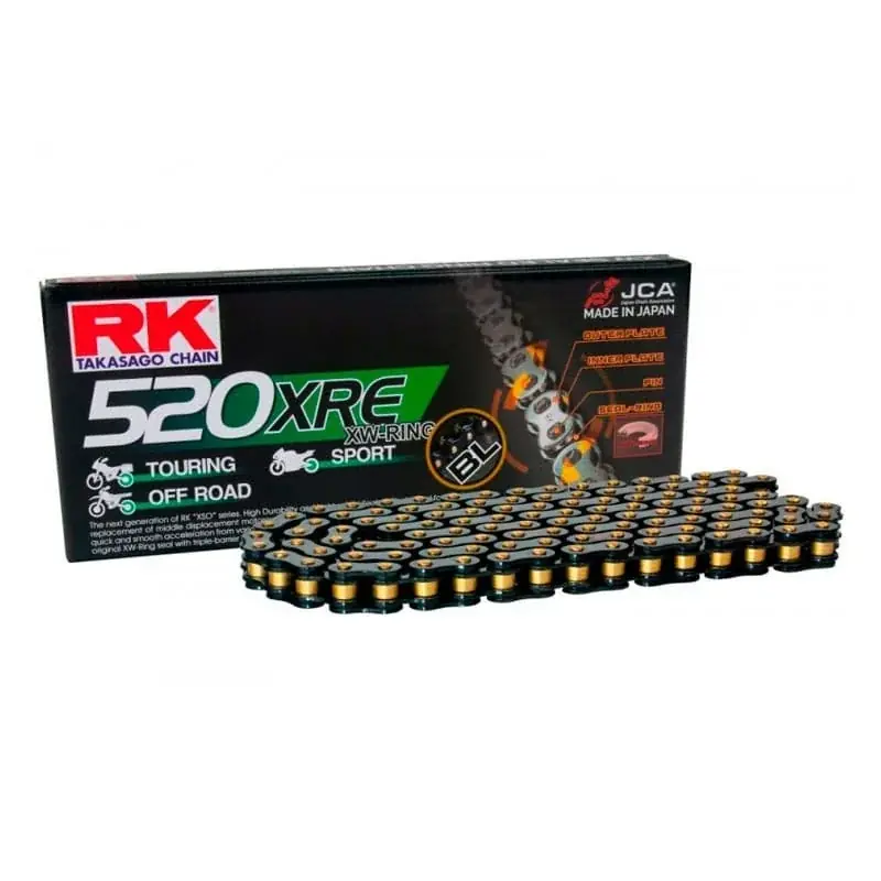 Billig Cadena de transmisión RK XRE 520/525 Negro y Dorado