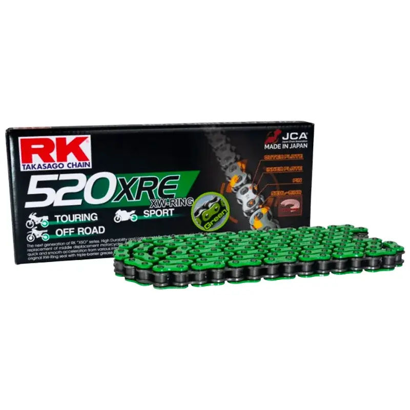 Cadena de transmisión RK XRE 520/525 Verde Aktuell