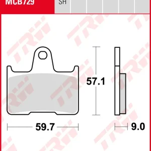 Suzuki GSX 1400, Bj. 01-07, WVBN, Bremsbeläge hinten, TRW Lucas MCB729, Organic Allround Beliebt
