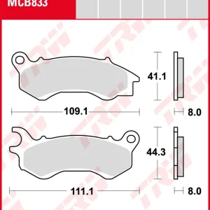 SWM RS 125, Bj. 20-, Bremsbeläge vorne, TRW Lucas MCB833, Organic Allround Schnäppchen