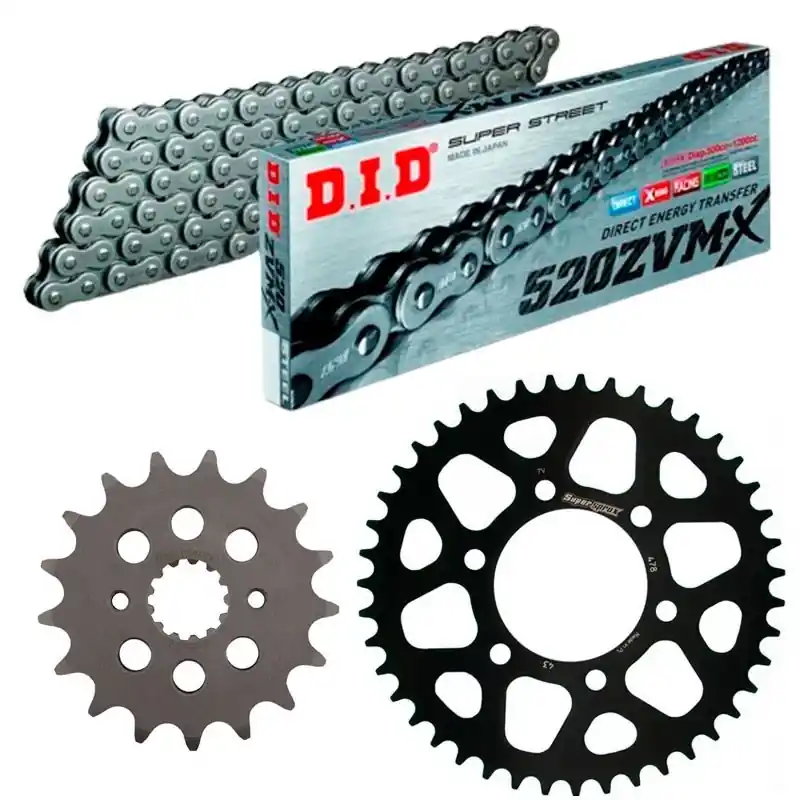 Kit de transmisión DID Super Reforzado CONVERSION para KAWASAKI ZX-10R / RR 2016-2020 Ausverkauf