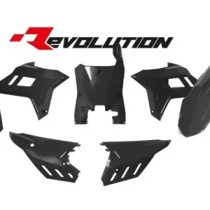 Racetech Revolution Plastik Kit Schwarz Honda CRF 250R 2022-2024 / CRF 450R 2021-2024 Kostenloser Versand