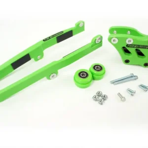 TMD Teflon Schwingenschleifer/Kettenführung Set Grün Kawasaki KXF 450 2016-2018 / 250 2017-2020 Ausverkauf