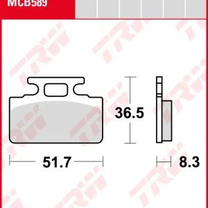 SYM DD 50, Bj. 02-, Bremsbeläge vorne, TRW Lucas MCB589, Organic Allround Kostenloser Versand