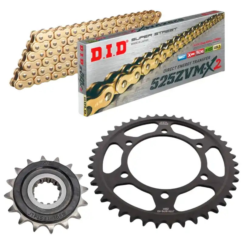 Gratis Versand Kit de transmisión DID Super Reforzado para Yamaha MT09 14-20/MT09 Tracer 900 15-17/XSR 900 16-20