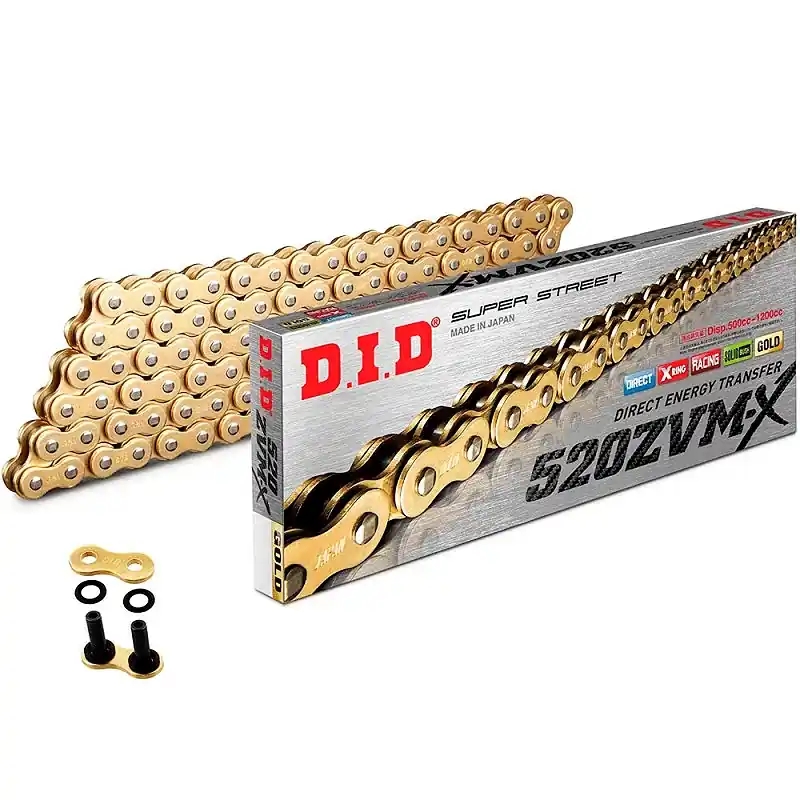 Geprüft Cadena de transmisión DID ZVMX 520 Super Reforzada Dorado