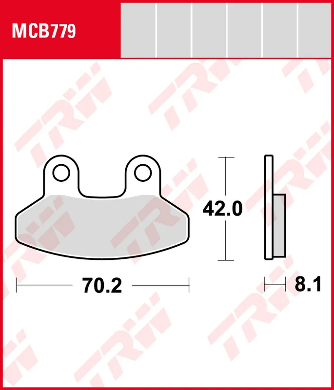 SYM 125 Euro-MX, Bj. 02-06, HF12W, Bremsbeläge vorne, TRW Lucas MCB779, Organic Allround Sichere Zahlung