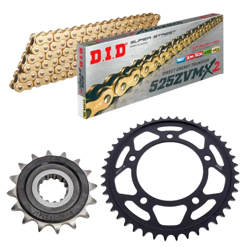 Nur Heute Kit de transmisión DID Super Reforzado para Yamaha Tracer 9 / GT / GT+ 21-24