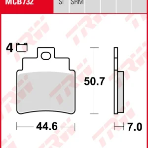 SYM GTS 250 Joymax, Bj. 06-09, LM125W, Bremsbeläge vorne, TRW Lucas MCB732SRM, Sinter Maxi Scooter Neuheit