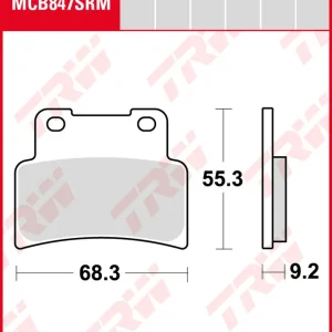SYM 400 MaxSym i, Bj. 11, LX40A, Bremsbeläge vorne, TRW Lucas MCB847SRM, Sinter Maxi Scooter Zertifiziert