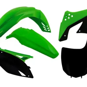 Abverkauf Racetech Plastik Kit Kawasaki KXF 250 2009-2012 Schwarz Grün