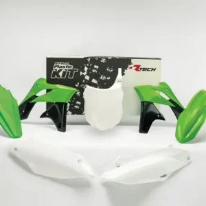Saisonangebot Racetech Plastik Kit Kawasaki KXF 250 2013-2016 Schwarz Grün Weiß OEM 2014