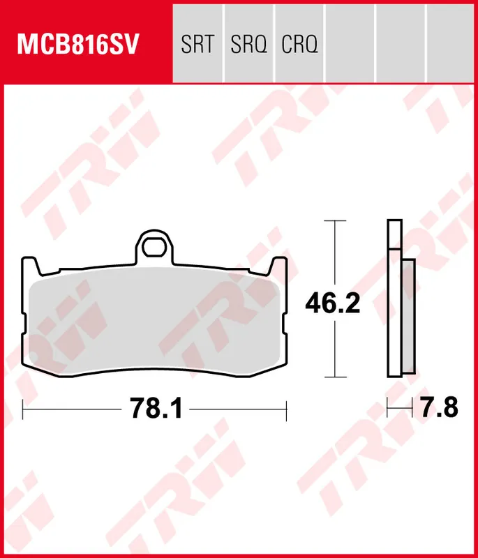 Bestseller Triumph 675 Daytona , Bj. 09-11, D67LC, Bremsbeläge vorne, TRW Lucas MCB816SV, Sinter Street