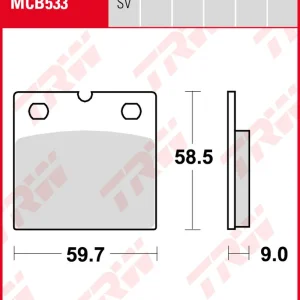 Triumph 750 Bonneville 750, Bj. 84-, Bremsbeläge vorne, TRW Lucas MCB533, Organic Allround Neuheit