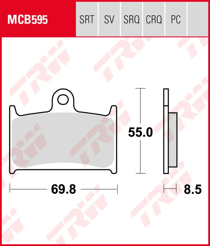Triumph 750 Daytona, Bj. 91-, 330BEM, Bremsbeläge vorne, TRW Lucas MCB595, Organic Allround Garantierte Lieferung